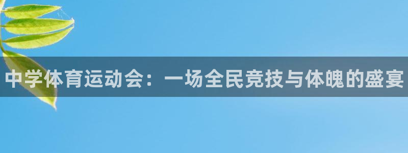 利记官方正版app集团：中学体育运动会：一场全民竞技